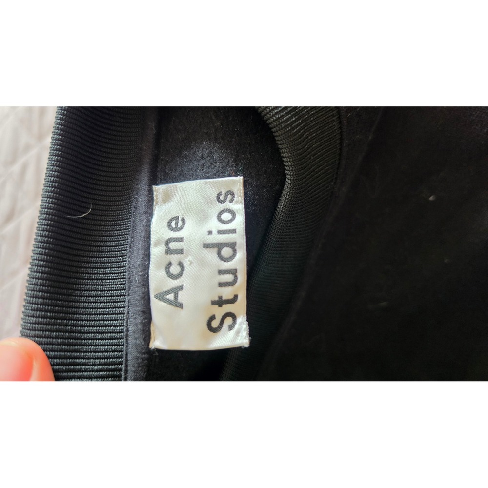 ACNE STUDIO Beta Guitar Black Cotton Oversized Streetwear Sweatshirt sz XS-S - Picture 6 of 9